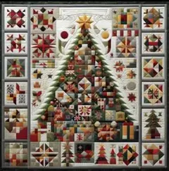 ダイヤモンドアート　キット　クリスマス　キルト　パッチワーク風　ビーズアート