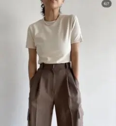 美品searoomlynnオールドコットンTシャツ　キナリ