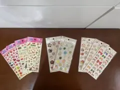 輸入立体シール㉒（ハート、和柄ほか9枚セット）