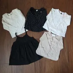 子供服 80～90 女の子 モノトーン まとめ売り