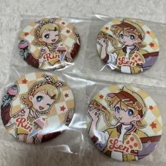 初音ミク 缶バッジ 100円ショップコラボ ピアプロ ダイナー柄　4点セット