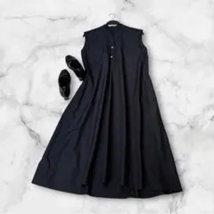 美品 マルティニーク パールボタンノースリーブシャツワンピース ネイビー 2026年最新】martinique カラー：ネイビー系 レディース ノースリーブ