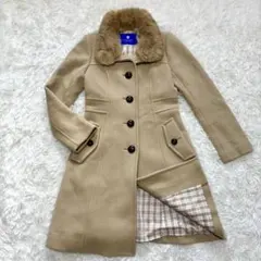 ブルーレーベルクレストブリッジ 2way ファーロングコート 極暖