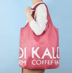 カルディ　エコバッグ　スモーキーピンク1個