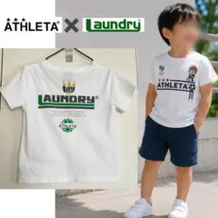 【限定品】アスレタ×ランドリー コラボTシャツ 100cm 白 キッズ サッカーのサムネイル