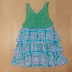 Sybilla　シビラエプロン　新品未使用　グリーンピンク　Sybilla