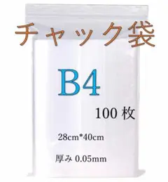 チャック袋 B4 100枚 透明 ビニール袋 整理 収納