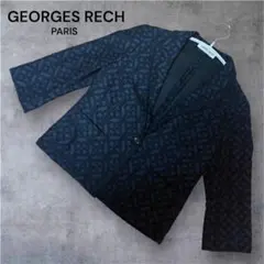 GEORGES RECH レースジャケット 36 ネイビー 五分袖 きれいめ 春のサムネイル