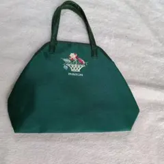 MINTON トートバッグ グリーン 花柄刺繍のサムネイル