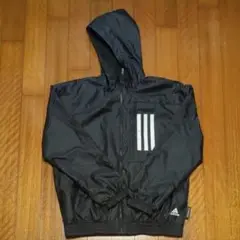 adidas ブラック ウィンドブレーカー