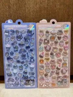 【正規品】ボンボンドロップシール2枚セット(よるねこボンボン、はむはむボンボン)