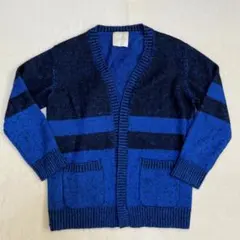 エストネーション ESTNATION ウールモヘアカーディガンニット L ブルー