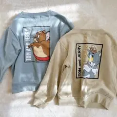 【美品】トムとジェリー トレーナー 2点セット 120cm 双子 お揃い