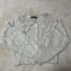 Heather ハートかぎ編みニットカーディガン