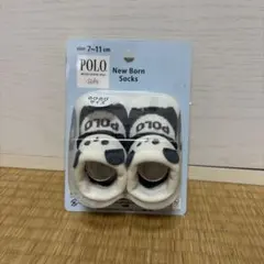 POLO ベビー靴下 パンダ柄 7〜11cm