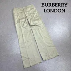 BURBERRY LONDON リネン混 ストレートパンツ 光沢 38