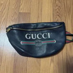 GUCCI ビンテージロゴ ボディバッグ ウエストバッグ ラージ - メルカリ