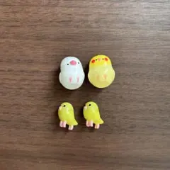 小鳥 フィギュア 4体セット ミニチュア　ばすぽ！　ばすぼ！