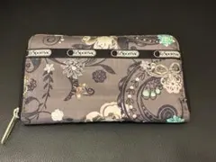 LeSportsac 長財布 花柄 グレー系※注意事項有りのサムネイル