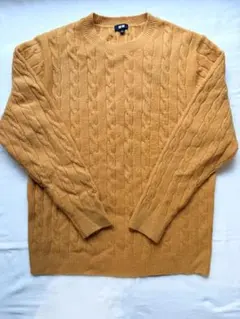 【美品】UNIQLO ケーブルニットセーター XL