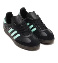 【美品】AdidasアディダススニーカーSAMBAサンバブラック×ミントグリーン サンバ【アディダス公式】
