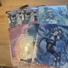一番くじ 雪ミク S賞 クリアポスター6枚セット