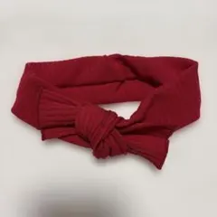 베이비 리브 니트 헤드밴드 레드 레드 보우