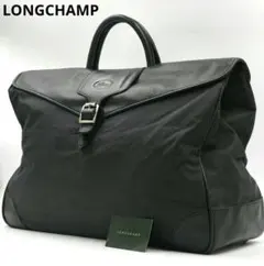 【美品 大容量】ロンシャン ボストンバッグ 本革 ナイロン A4 出張 旅行