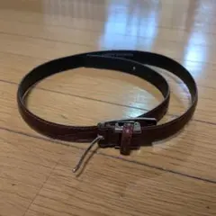 PIERRE BALMAIN ベルト クロコ型押し ブラウン