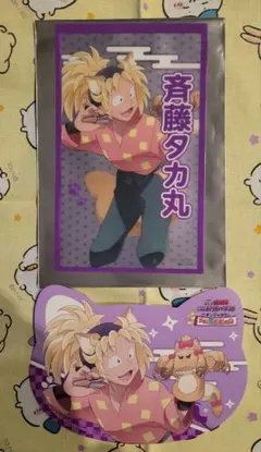 忍たま　ナンジャタウン　斉藤タカ丸　クリアイラストシート　ねこ型カード