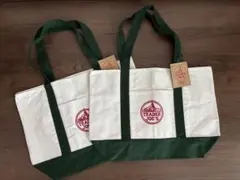 [２枚セット]　レア商品！Trader Joe's トートバッグ ダークグリーン