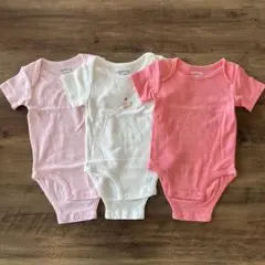 ベビー　ロンパース　3枚セット　ピンク　女の子　コストコ agabang