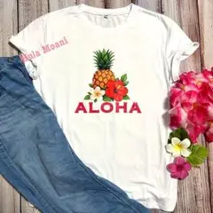 ALOHATシャツ M♡フラダンス ハワイアン♡ハイビスカス♡花 ボタニカル