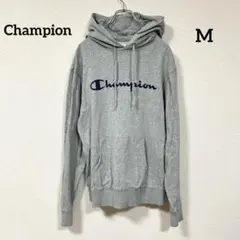 Champion グレー パーカー フード付き カジュアル チャンピオン ロゴ
