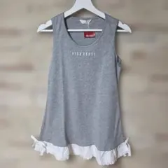 新品タグ付き♡PINK HOUSE タンクトップ グレー フリルのサムネイル