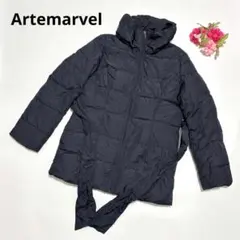 アルテマーベル 333 ダークネイビー タートルネック風 ダウンコート 11AR