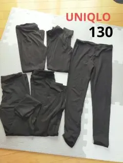 UNIQLO　HEATTECH キッズスパッツ 130cm ブラック