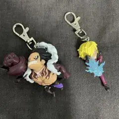 ワンピース フィギュア キーホルダー　モンキー・D・ルフィ サンジ