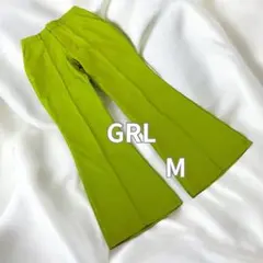 GRL ブーツカット グリーン系 センタープレス 상태좋음 M