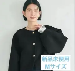 ブラック ノーカラージャケット