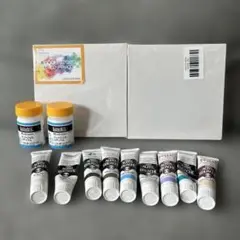 ファーストアートセット【アクリル絵の具、キャンバス、メディウムつき】