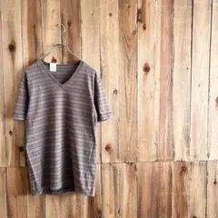 エヌハリウッド N. HOOLYWOODボーダー ベロアロングスリーブTシャツ