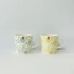 イッタラ　フルッマグカップ　２個セット　グレー　イエロー