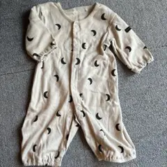 月模様ロンパース 50〜60cm