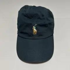 美品 POLO Ralph Lauren コットンキャップ ポロラルフローレン黒
