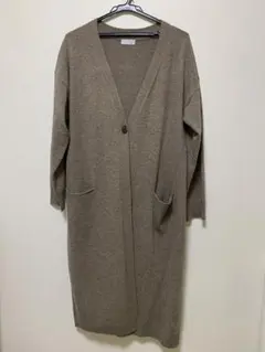 【美品】ロングカーディガン コーディガン モカ ブラウン Lサイズ 匿名配送