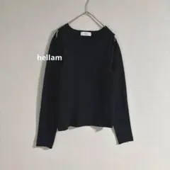 hellam ヘラム レイヤード カットアウト ニット 肌見せ 黒 ブラックのサムネイル
