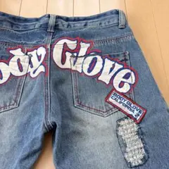 【BodyGlove】y2k刺繍デニムハーフパンツMのサムネイル