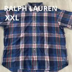 ラルフローレン 半袖チェックシャツ XXL