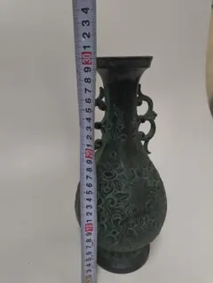 緑色の装飾花瓶 約30cm